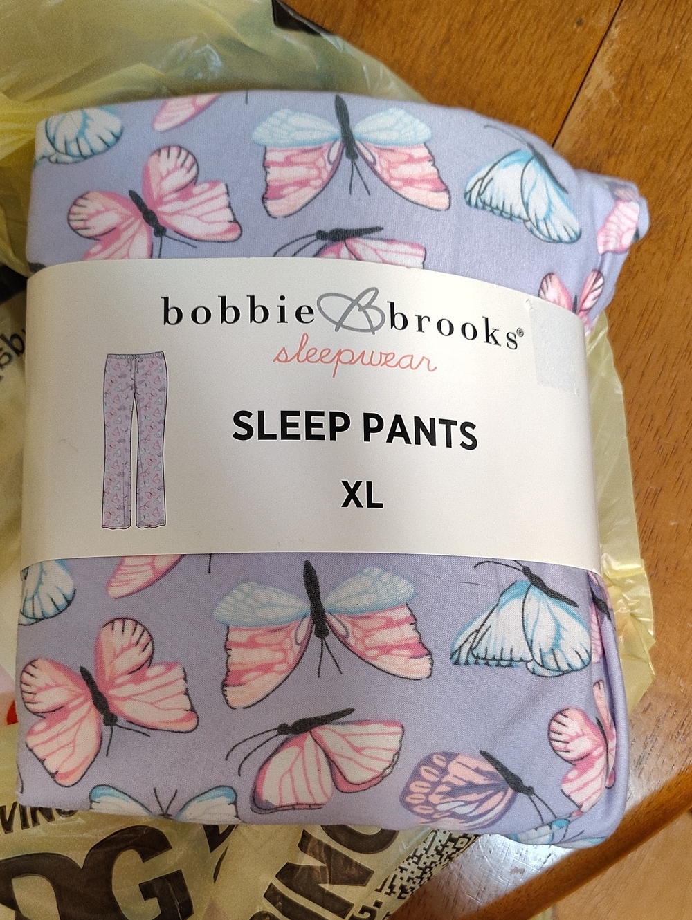 Bobbie Brooks Lavender Butterfly Sleep Pants - XL